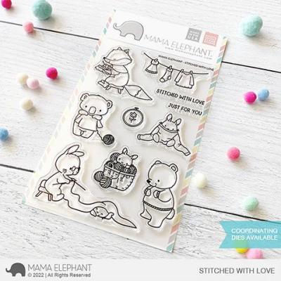 Mama Elephant Clear Stamps - Stitched With Love